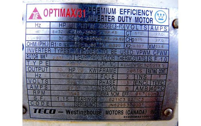 D'occasion USED CENTRIFUGAL FAN, 30 HP