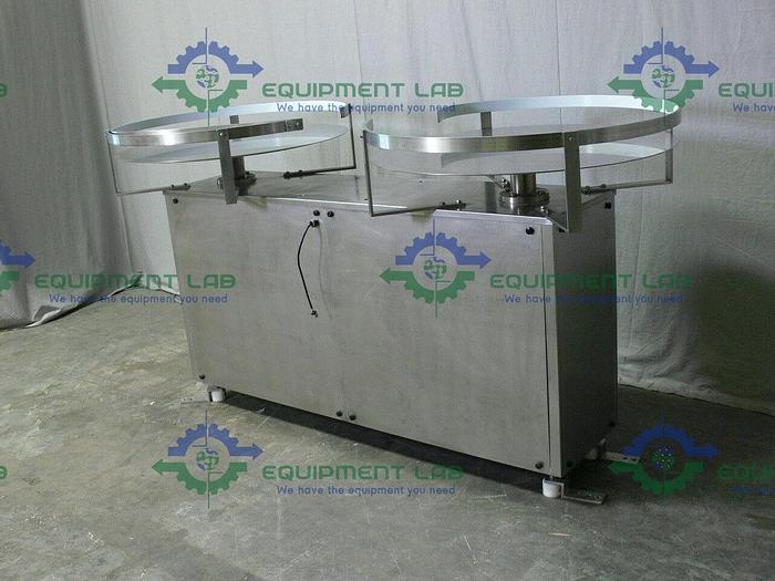 Used Stainless Steel Dual 36" Diameter Accumulation / Feeding Production Turntable
