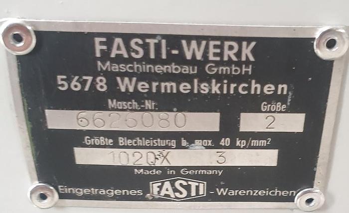 Gebraucht Schwenkbiegemaschine Fasti 206-10-3