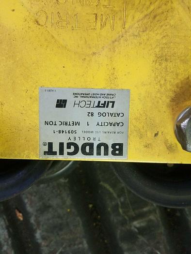 Used BUDGET 1 TON HOIST with trolley
