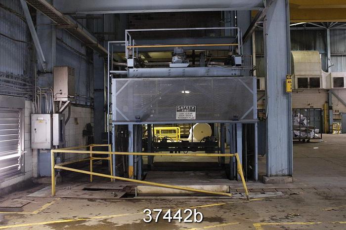 Used In-Floor Conveyor With Roll Elevator, 100" Wide #37442