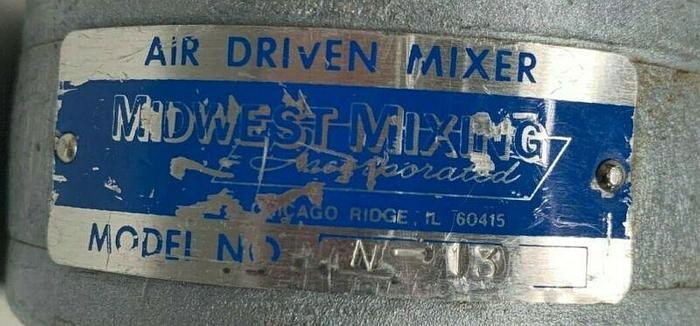 Used Midwest Mixing N-13 Air Driven Mixer w/ 36" Mixing Rod+Propeller