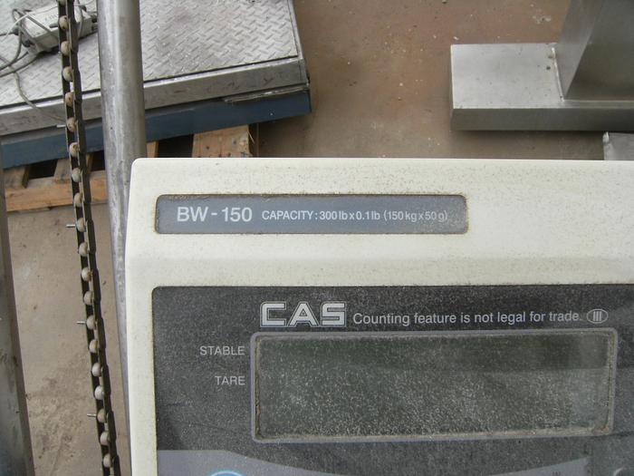 Used Scale, Platform, 15" X 20", CAS, Mdl BW-150, Bench, S/st #S741093