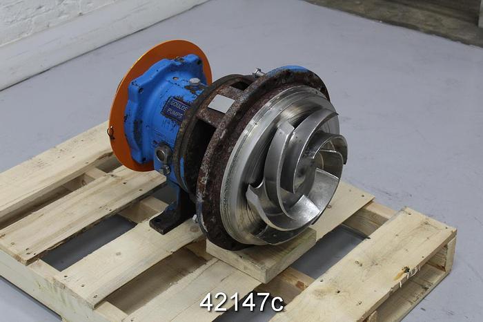Used Goulds 3196 MTX Power End, 6-Vane 11.75" Stainless Steel Impeller #42147