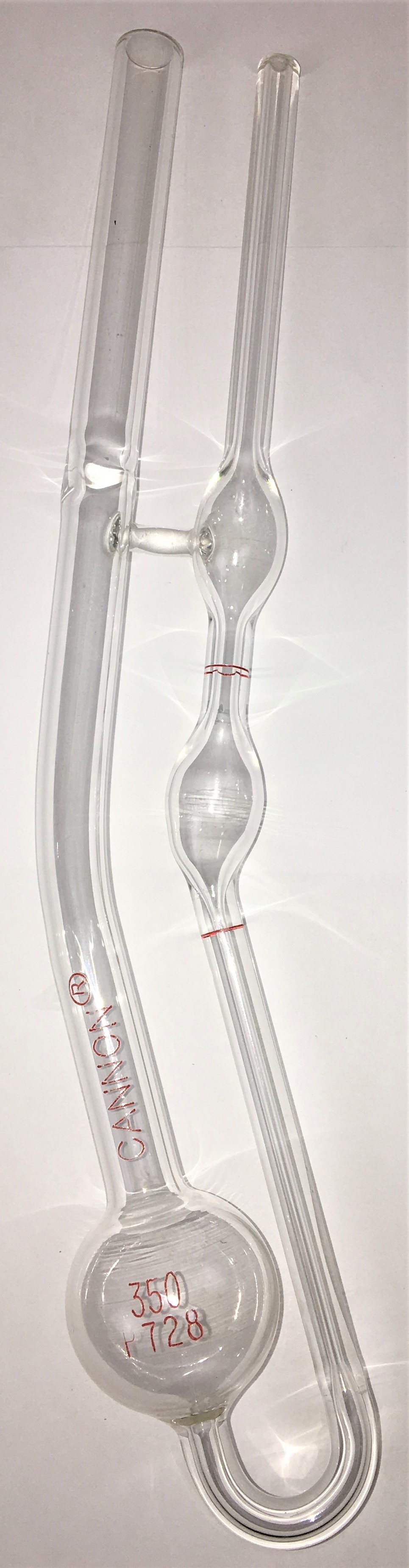 Used Cannon-Fenske CFRC-350 (9721-B71) Routine Viscometer Tube (No Certificate) - Size 350