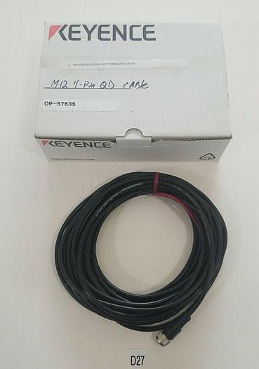 *NEW IN BOX* KEYENCE OP-87635 M12 4-PIN CONNECTOR CABLE + WARRANTY!