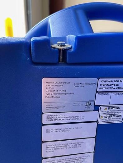 Used 2019 CLARKE FOCUS® II DISC 26 MIDSIZE FLOOR SCRUBBER (BATTERY)