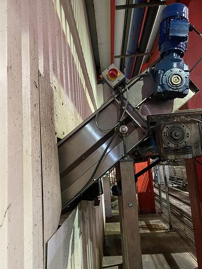 Used Stainless Steel Elevated Conveyor 3.5m L 0.7m W