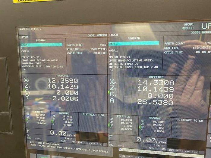 Used 2022 DOOSAN Puma TT1800SY CNC Lathe LiveTooling / C-Axis / Y-Axis / Twin Turret / Twin Spindle ***Under 200 Hours***