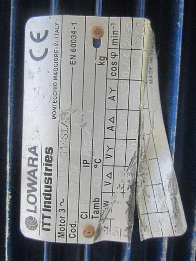 Used Pump, 5.36 Hp, 4 KW, S/st, Lowara, SV804F496T, 1-1/2" #S739909