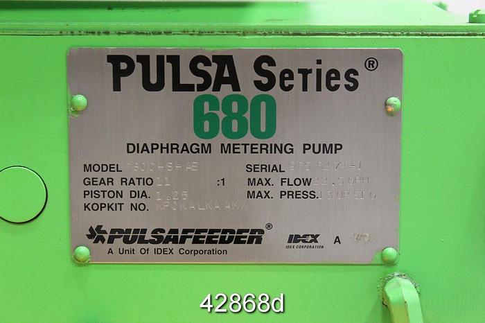 Unused Idex Pulsafeeder Pulsa Series 689 Diaphragm Metering Pump, Model 680C-S-AE #42868