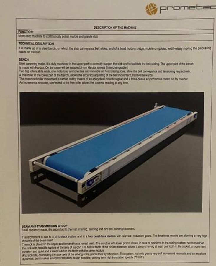 Gebraucht 2018 Prometec- ARTEMISIA Schleifstrasse/Polishing line