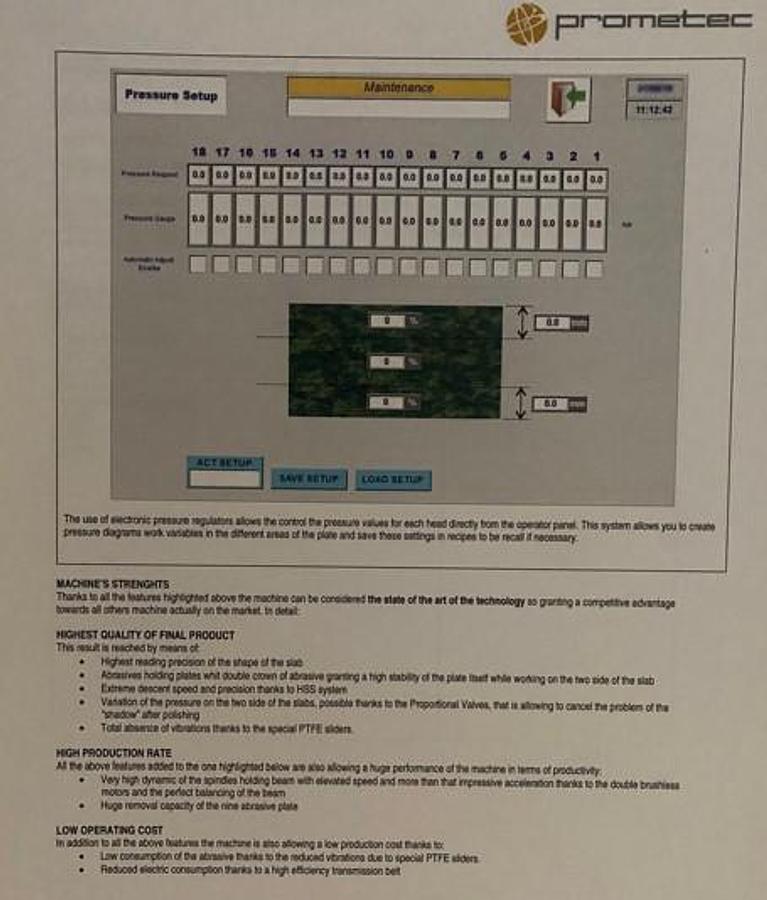 Gebraucht 2018 Prometec- ARTEMISIA Schleifstrasse/Polishing line