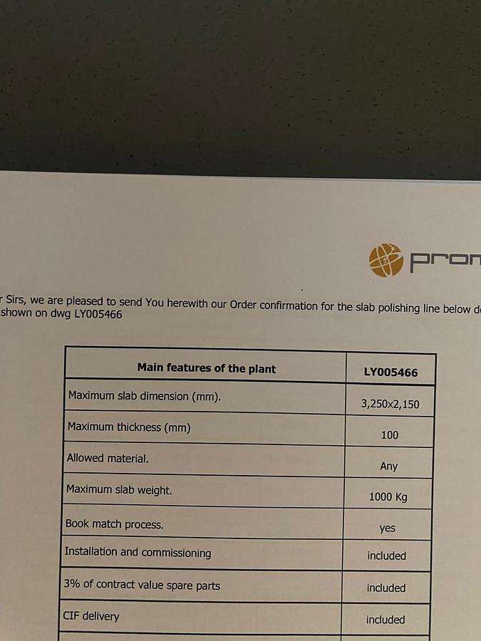 Gebraucht 2018 Prometec- ARTEMISIA Schleifstrasse/Polishing line