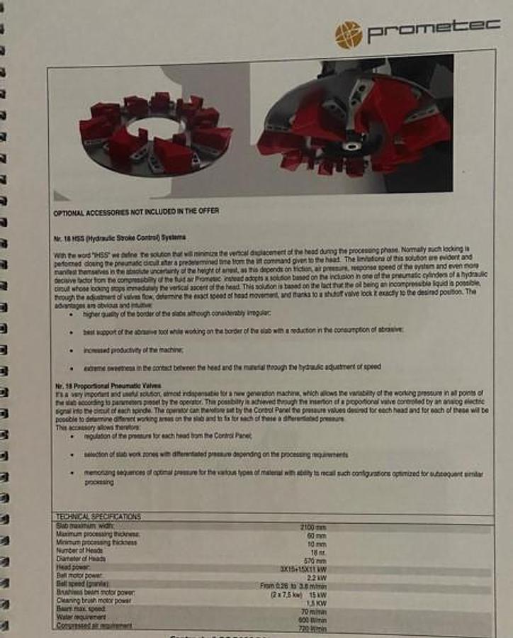 Gebraucht 2018 Prometec- ARTEMISIA Schleifstrasse/Polishing line