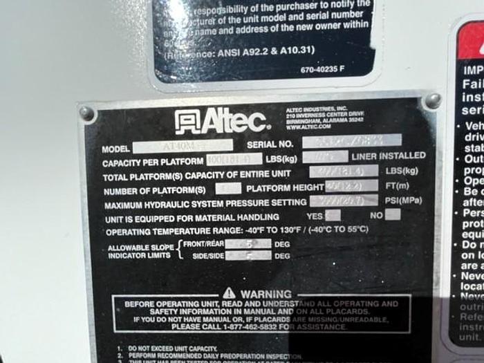 Used Altec AT40-M 45ft Bucket Boom on 2012 Ford F550 4x4 Utility Bucket Truck – C14939