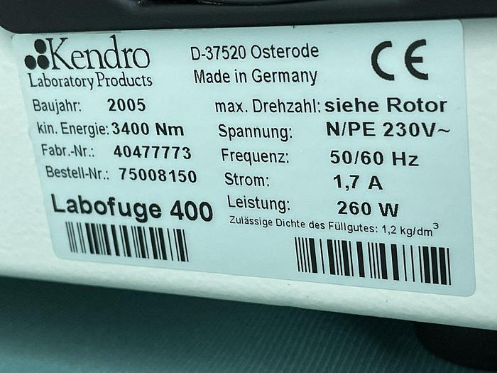 Used Kendro / Heraeus function line Labofuge 400 Zentrifuge