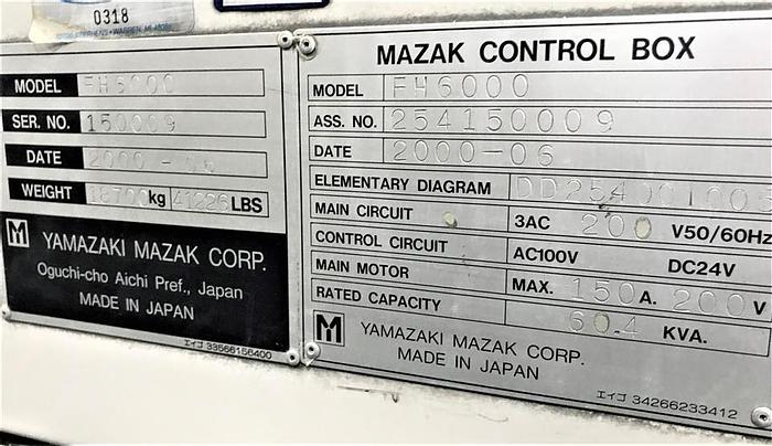 Used 2000 Mazak FH6000