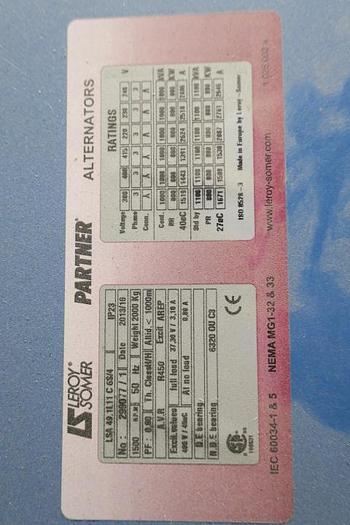 Used 2013 MTU 16V2000G65 - 1000/1100 KVA