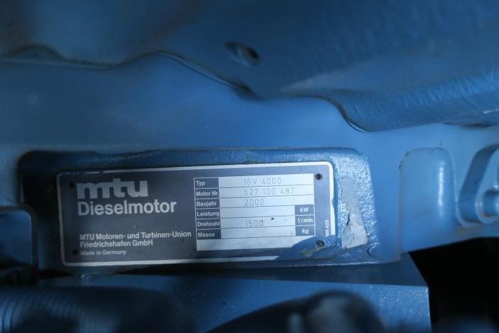 Used 2001 MTU 16V4000 - 2000/2250 KVA