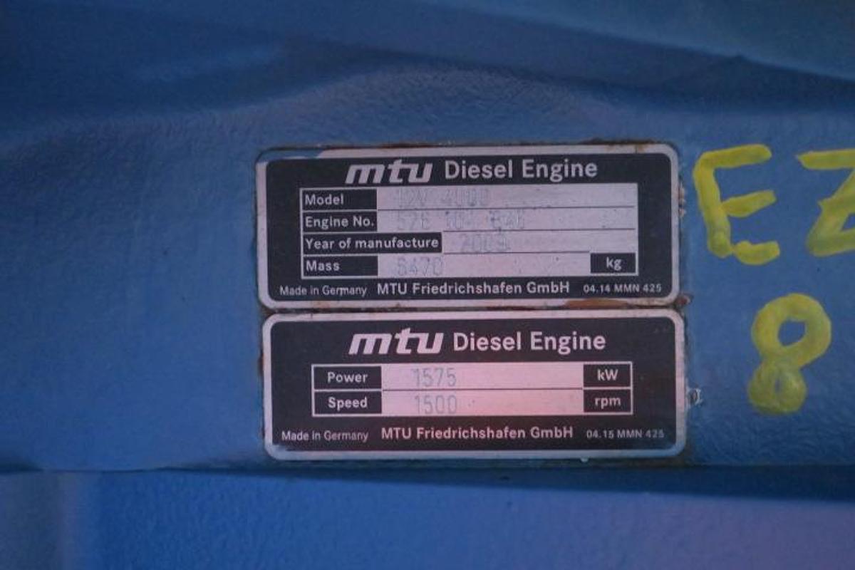 Used 2009 MTU 12V4000 - 2000 KVA
