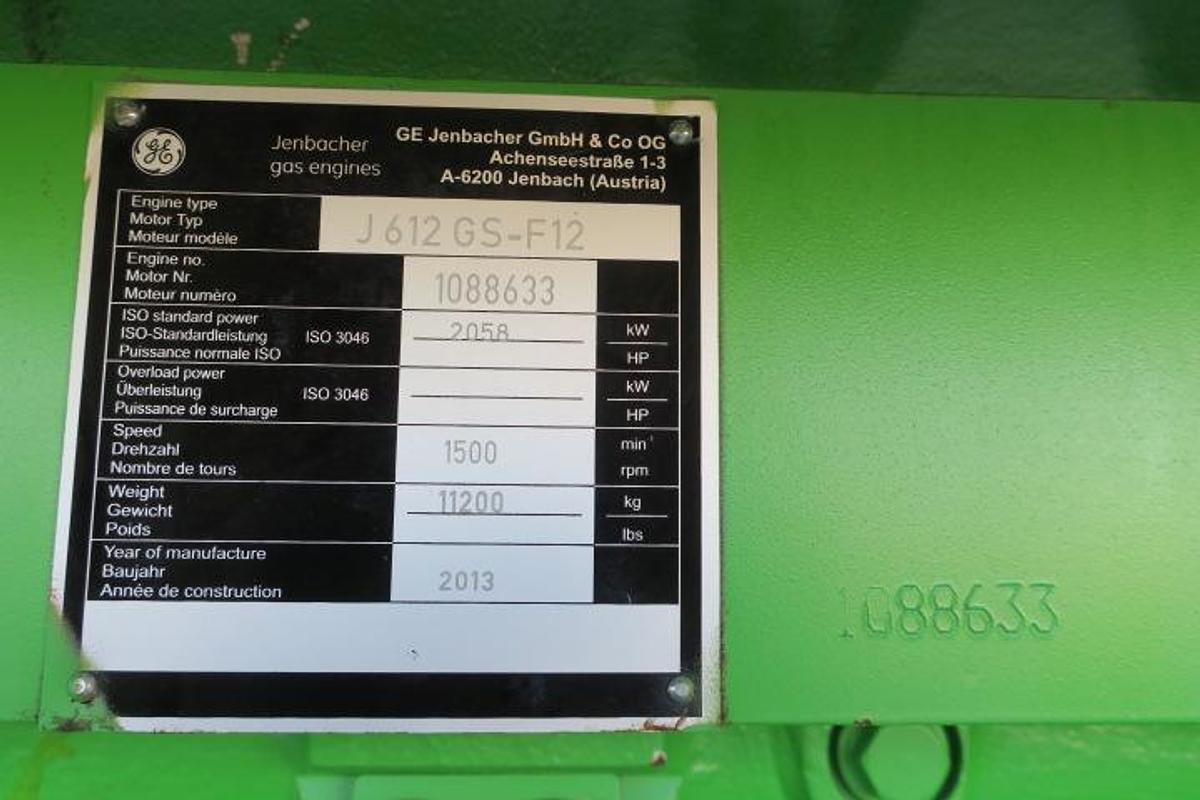 Used 2013 Jenbacher J612