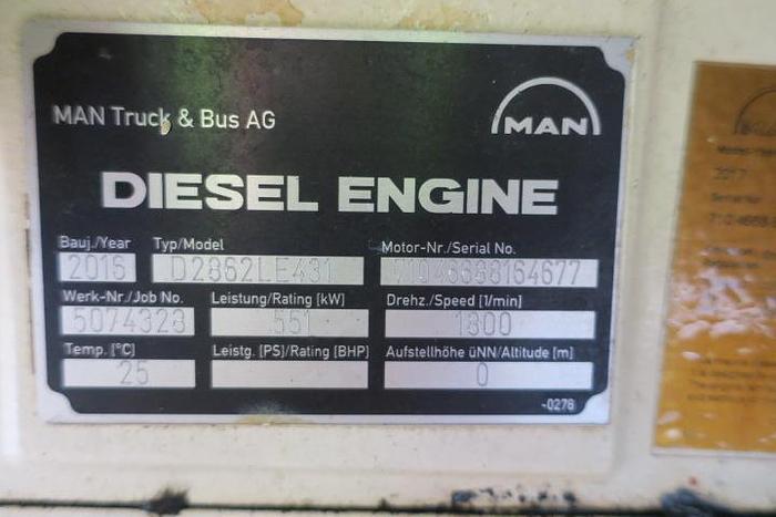 Used 2016 MAN D2862 LE 431 - 750 HP