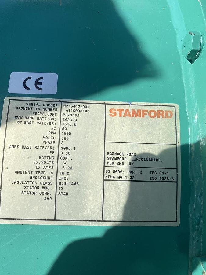 Used 2016 Cummins GQSK60-G10 - 1400 KWe