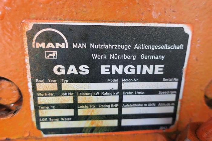 Used 2000 MAN E-2842-E - 170 KWe