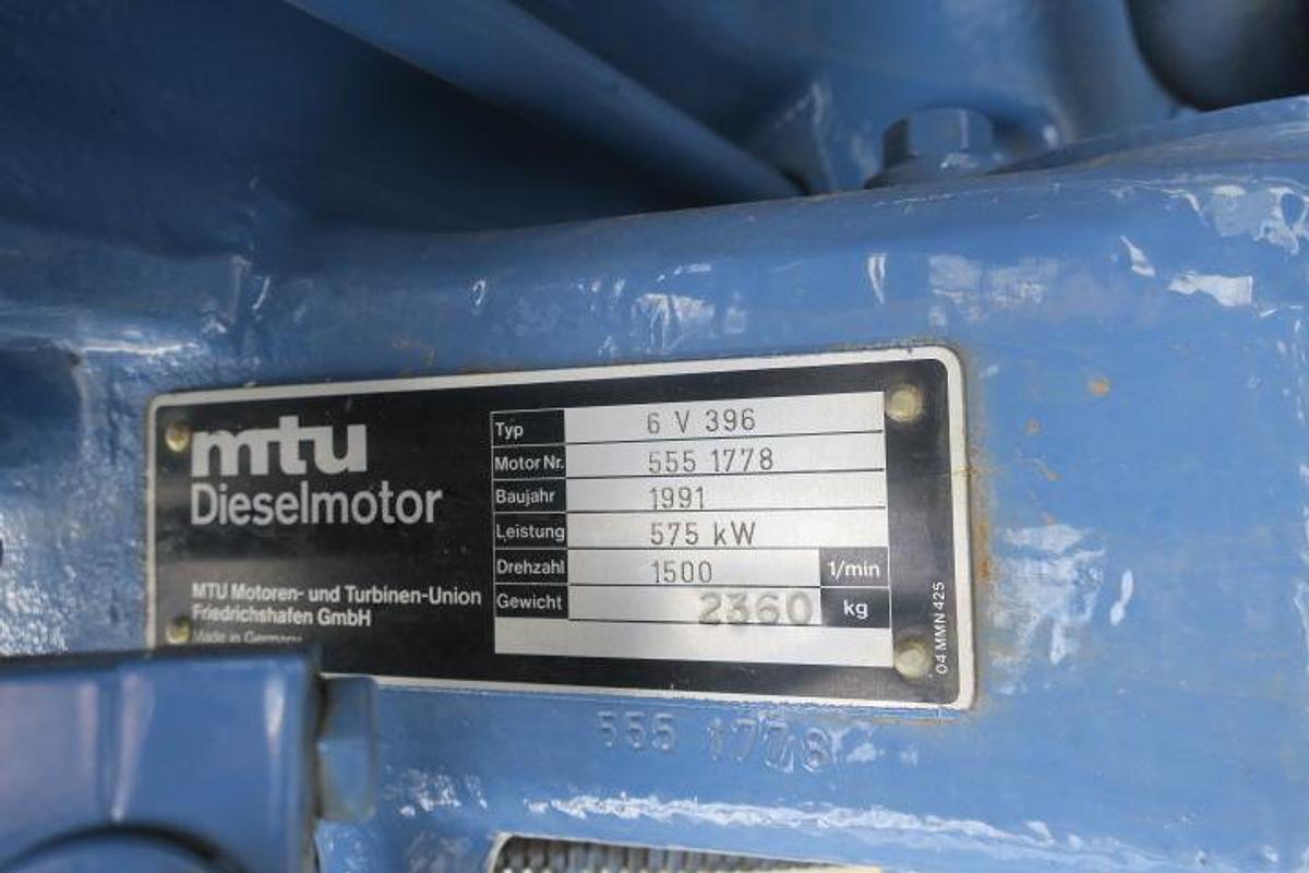 Used 1991 MTU 6V396 - 750/825 KVA