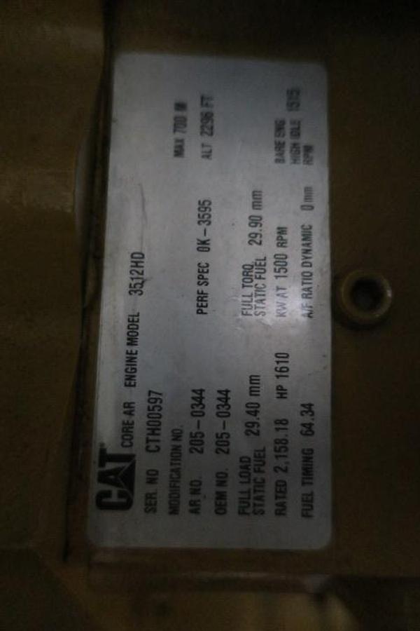 Used 2008 Caterpillar 3512B-HD - 1875/2060 KVA