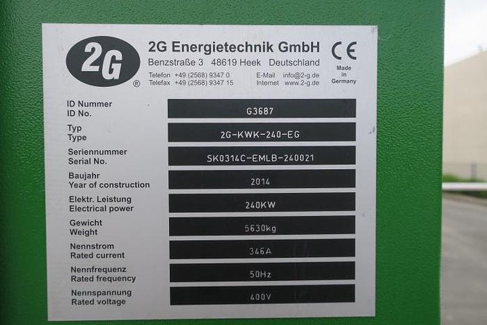 Used 2014 MAN E2842E312 - 240 KWe