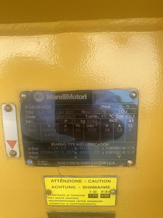 Used 2016 Caterpillar CG170-12 - 1000 Kwe