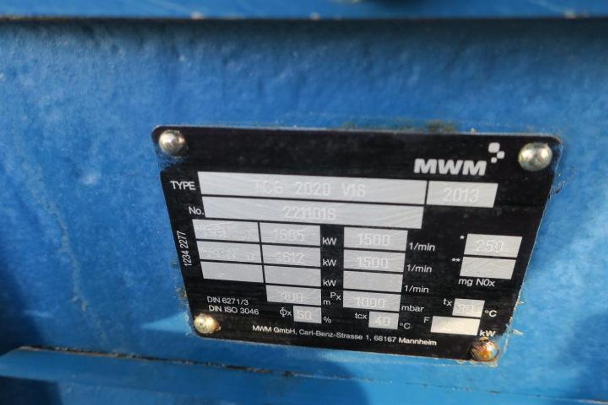 Used 2013 MWM TCG2020V16 - 1560 KWe