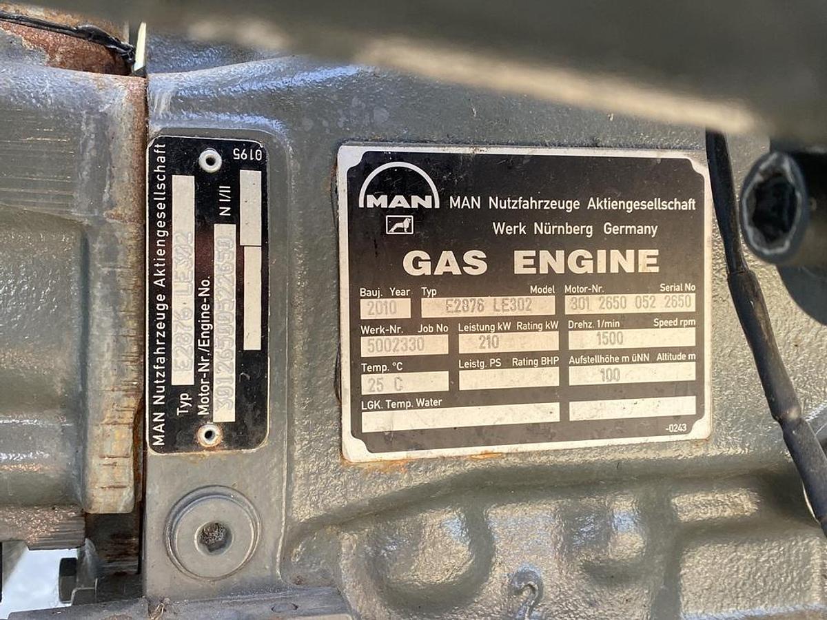 Used 2010 MAN E2876LE302 - 200 KWe
