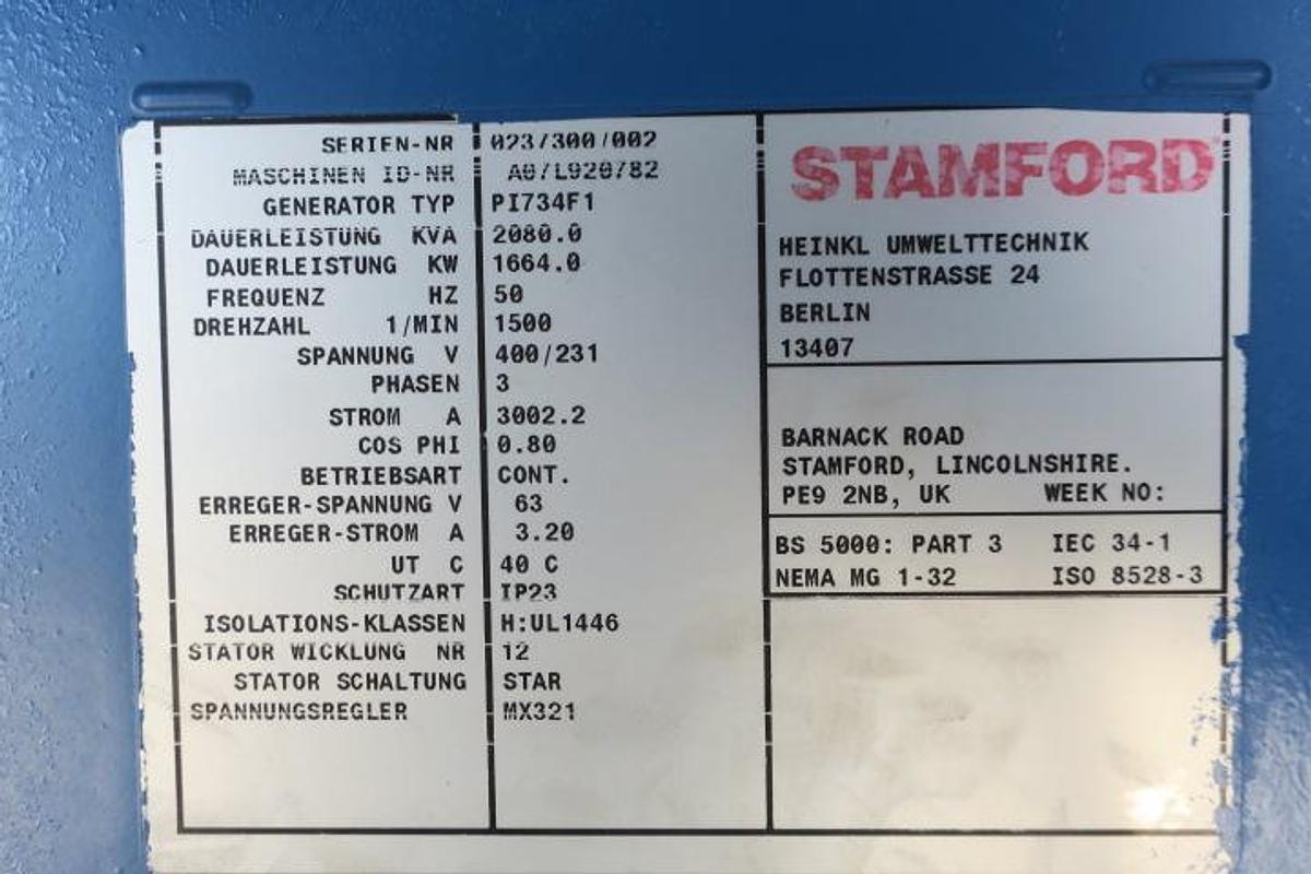 Used 2008 MTU 12V4000 - 2000 KVA