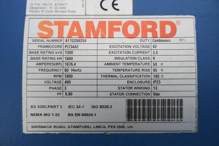 Unused 2017 MTU 18V2000G85 -1100/1210 KVA