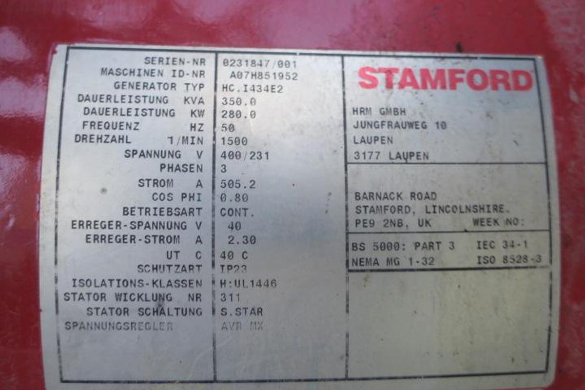 Used 2007 MAN E2876LE302 - 200 KWe