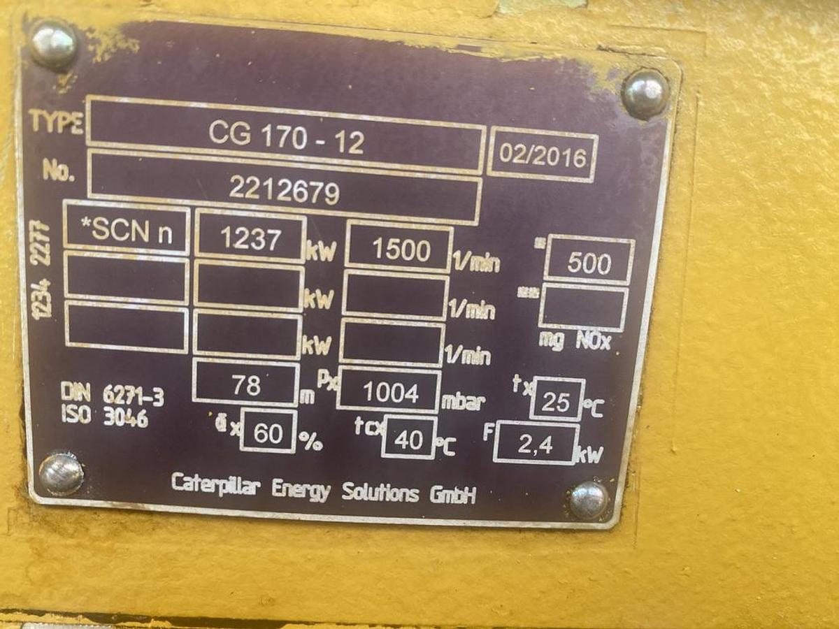 Used 2016 Caterpillar CG170-12 - 1000 Kwe