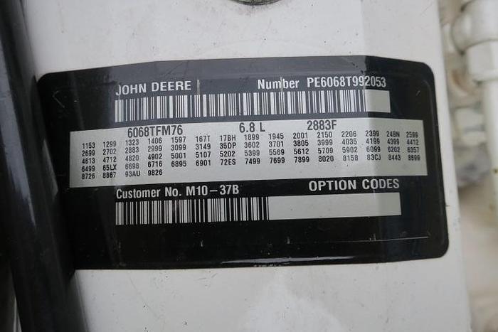 Used 2016 John Deere 6068 TFM76 - 81 KVA
