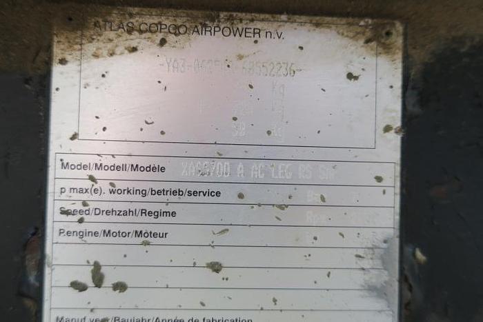 Used 2004 Atlas Copco XAS5700