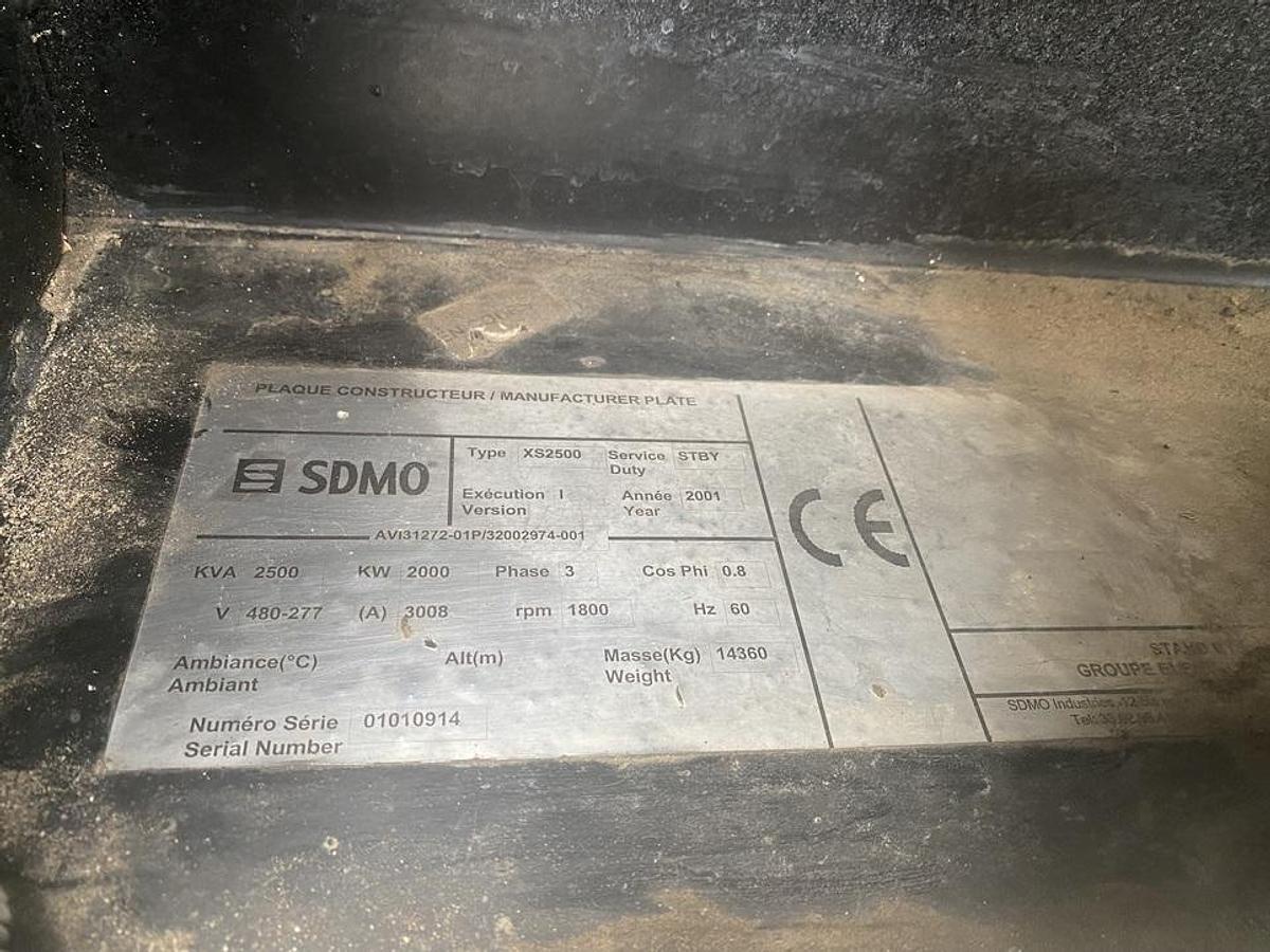 Used 2001 MTU 16V4000G60 - 2000 KVA
