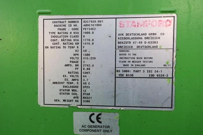 Used 2009 Jenbacher J416 - 999 KWe