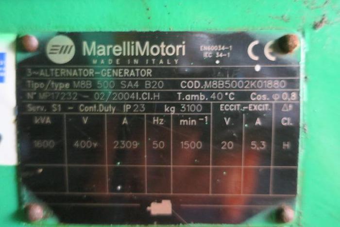 Used 2005 MWM TBG620V12K - 943 KWe