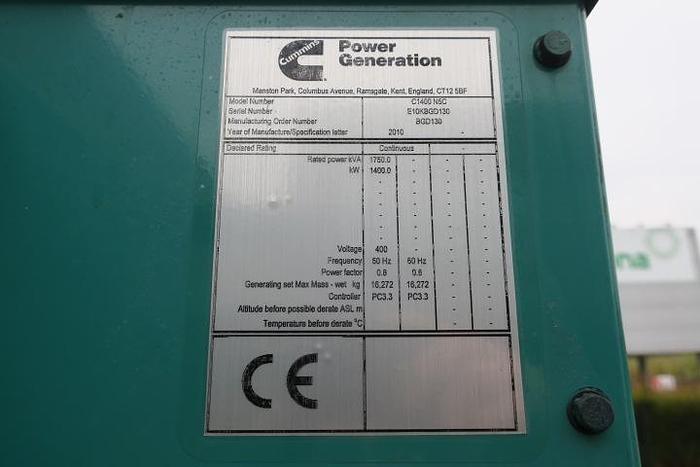 Used 2010 Cummins GQSK60G5