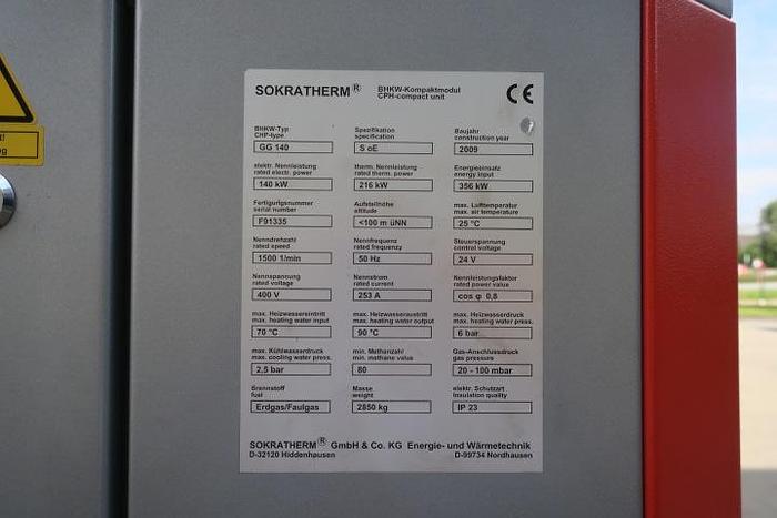 Used 2009 MAN E2876 E312 - 140 KWe