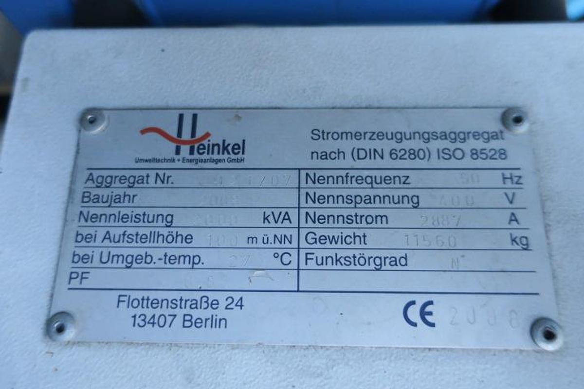 Used 2008 MTU 12V4000 - 2000 KVA