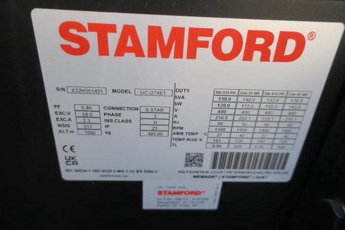 2023 Perkins 1106A-70T - 136 KVA