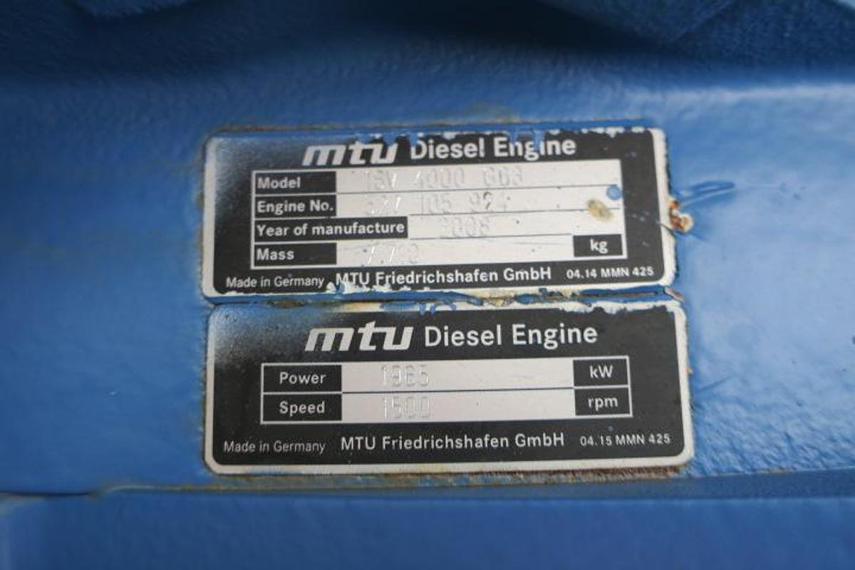 Unused 2008 MTU 16V4000G63