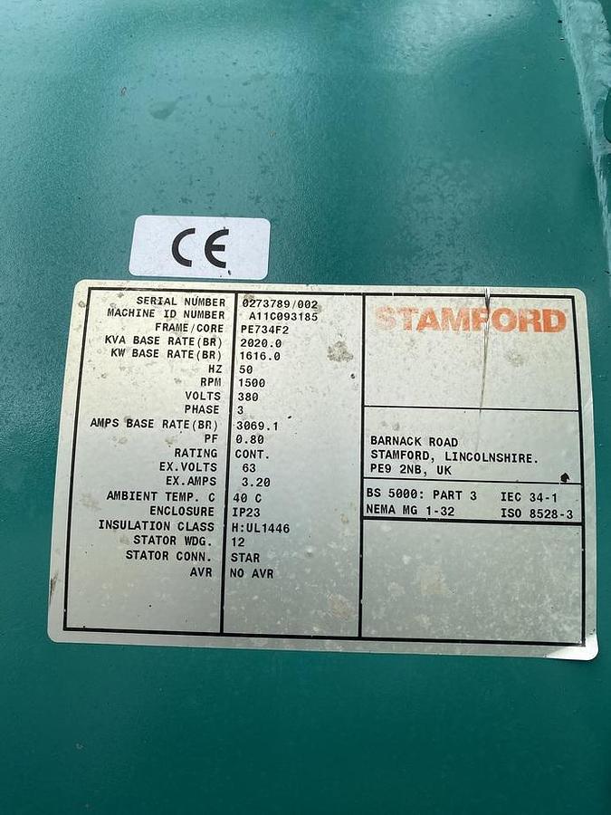 Used 2011 Cummins GQSK60-G9 - 1400 KWe